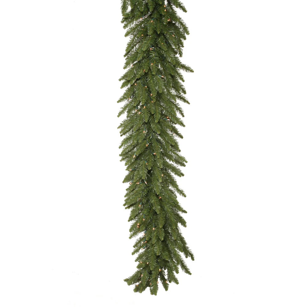 Vickerman 25' Camdon Fir Artificial Christmas Garland Clear Dura-lit Incandescent Mini Lights - Cheap-Us