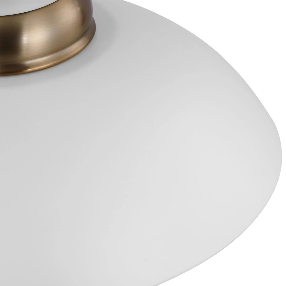60-7463 PERKINS 1 LT SMALL PENDANT Perkins; 1 Light; Small Pendant; Matte White with Burnished Brass - Cheap-Us