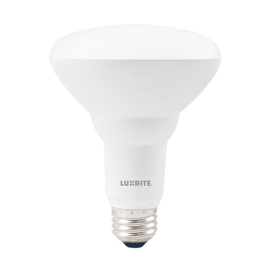 Luxrite LED BR30 Reflector Light Bulb, 8.5W, 650 Lumens, 2700K - Warm White, 80 CRI, Frosted White Finish, Dimmable, Pack of 7 (LR31870) - Cheap-Us