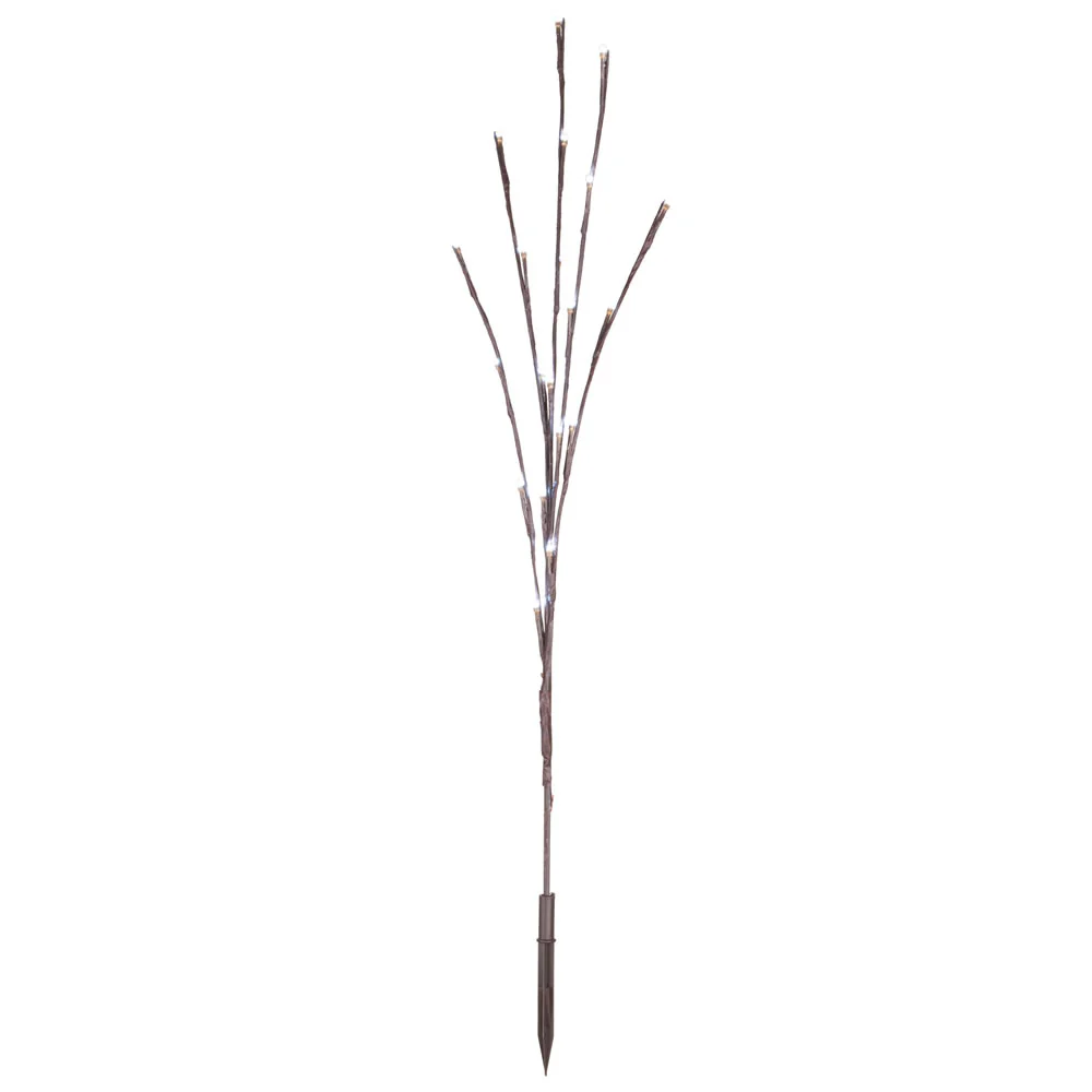 Vickerman 60 Cool White Wide Angle LED Twig Light Set on Brown Wire Pack of 3 - Cheap-Us
