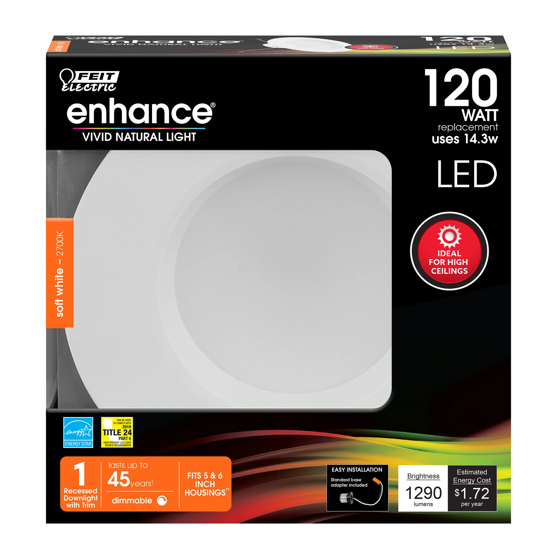 1290 Lumen 2700K 5/6 Inch Dimmable LED Recessed Downlight - Cheap-Us