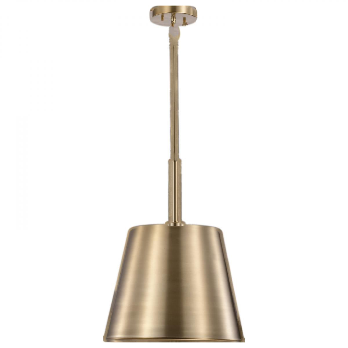 60-7938 ALEXIS 1LT LG PENDANT Alexis 1 Light Large Pendant; Burnished Brass and Gold Finish - Cheap-Us