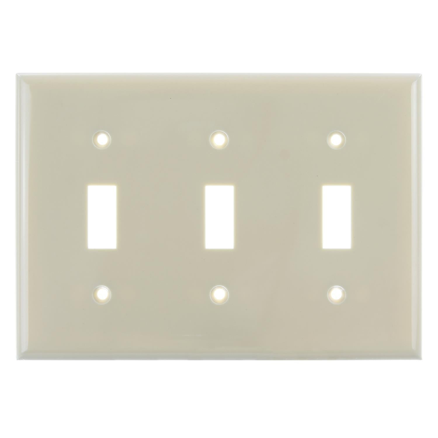 Sunlite E103/I 3 Gang Toggle Switch Plate, Ivory - Cheap-Us