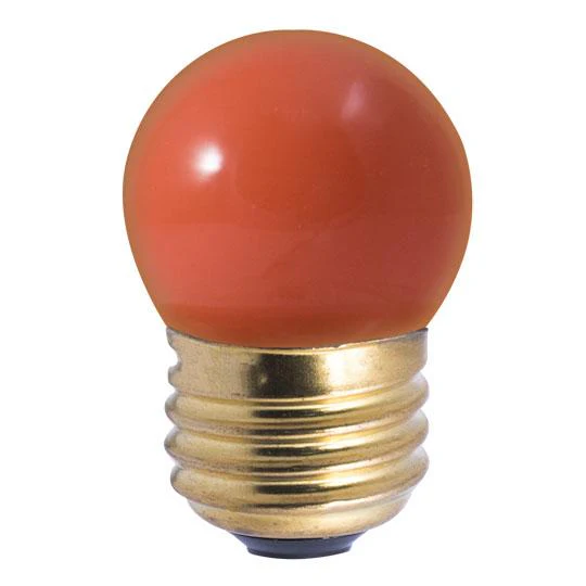 BULBRITE INCANDESCENT S11 MEDIUM SCREW (E26) 7.5W DIMMABLE LIGHT BULB CERAMIC ORANGE 25PK (702507) - Cheap-Us