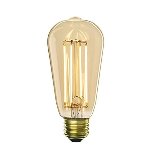Bulbrite LED4ST18/22K/FIL-NOS 4-Watt LED Nostalgic ST18, 1910 Replica, Medium Base, Antique Finish - Cheap-Us