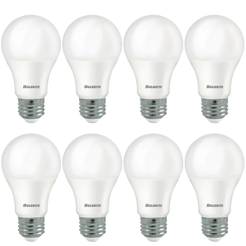 Bulbrite Pack of (8) 9 Watt Frost A19 LED Light Bulbs with Medium (E26) Base, 3000K Soft White Light, 750 Lumens - Cheap-Us