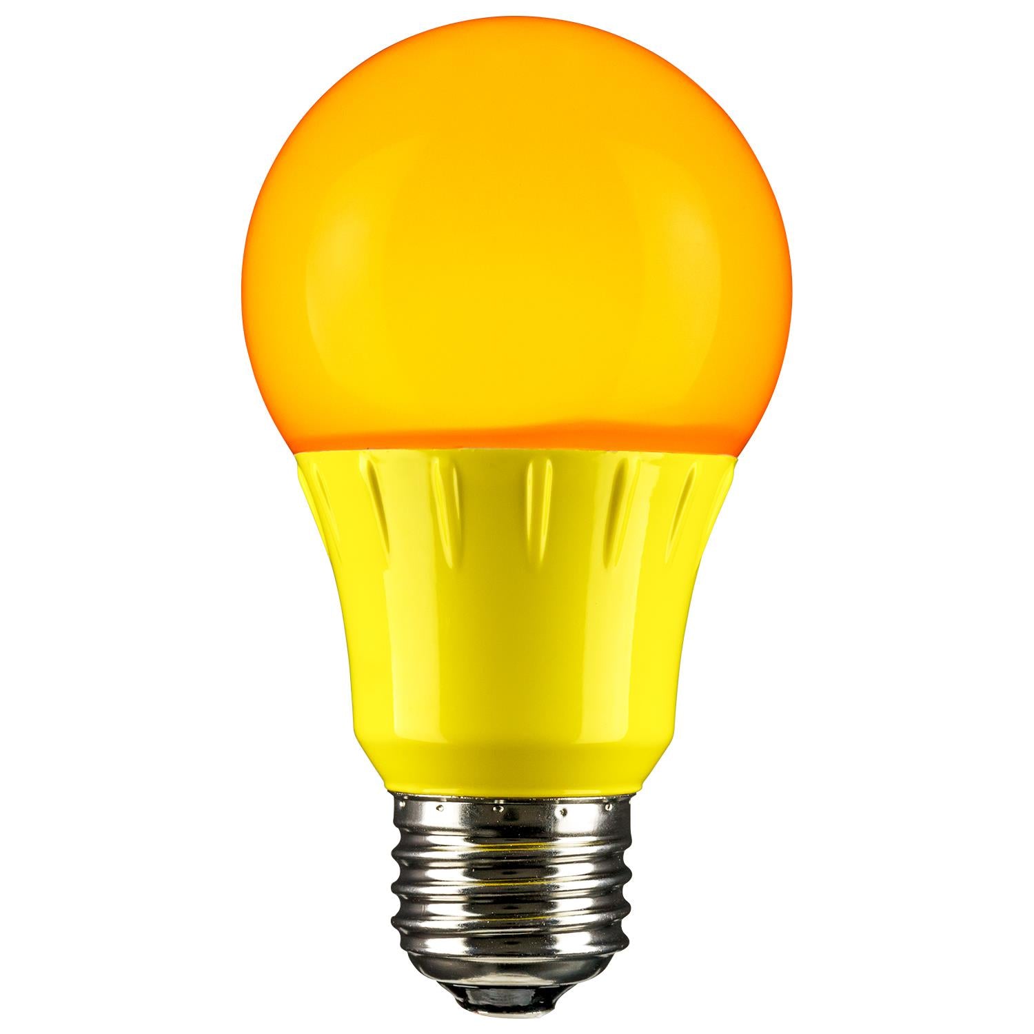 Sunlite LED A Type Colored 3W Light Bulb Medium (E26) Base, Yellow - Cheap-Us