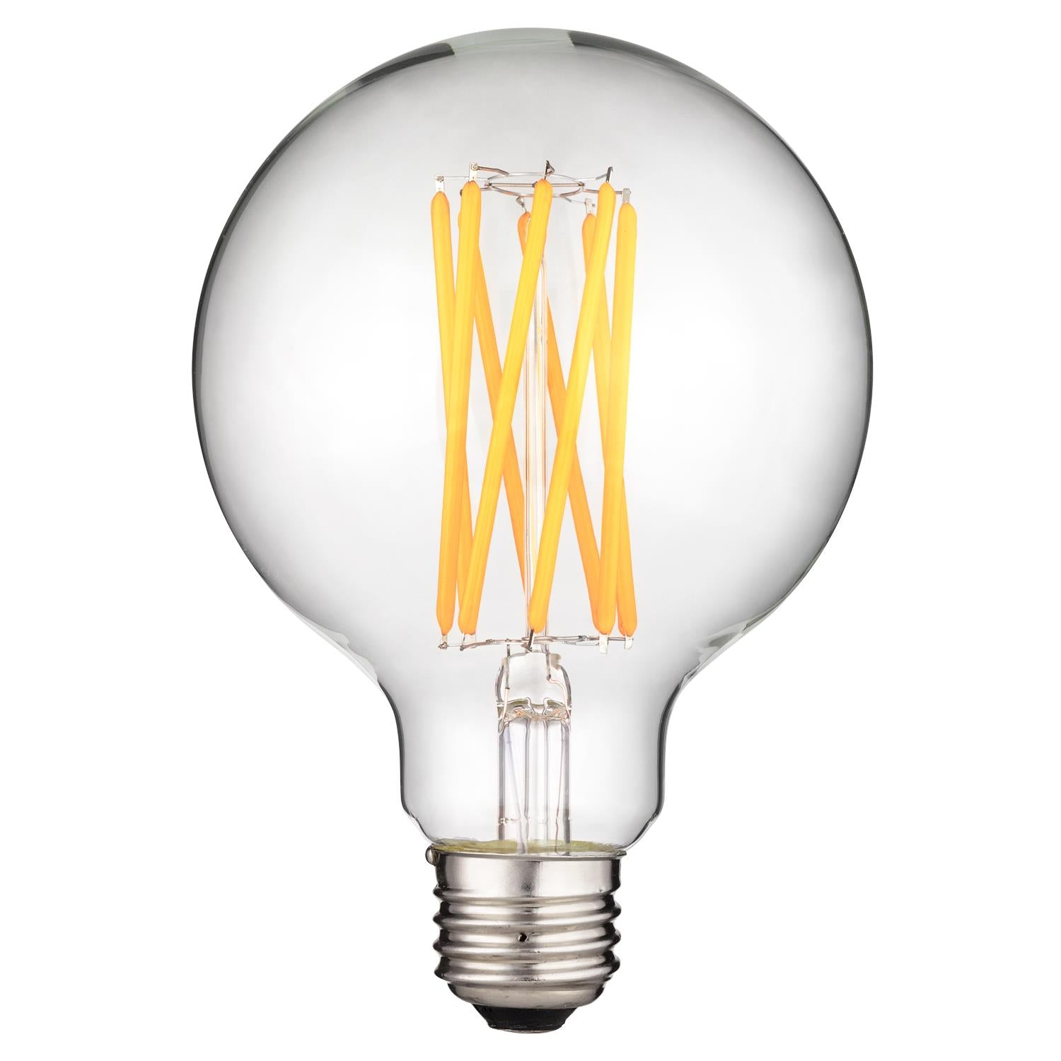 Sunlite LED Vintage G30 Globe 8W Light Bulb Medium (E26) Base, Warm White - Cheap-Us