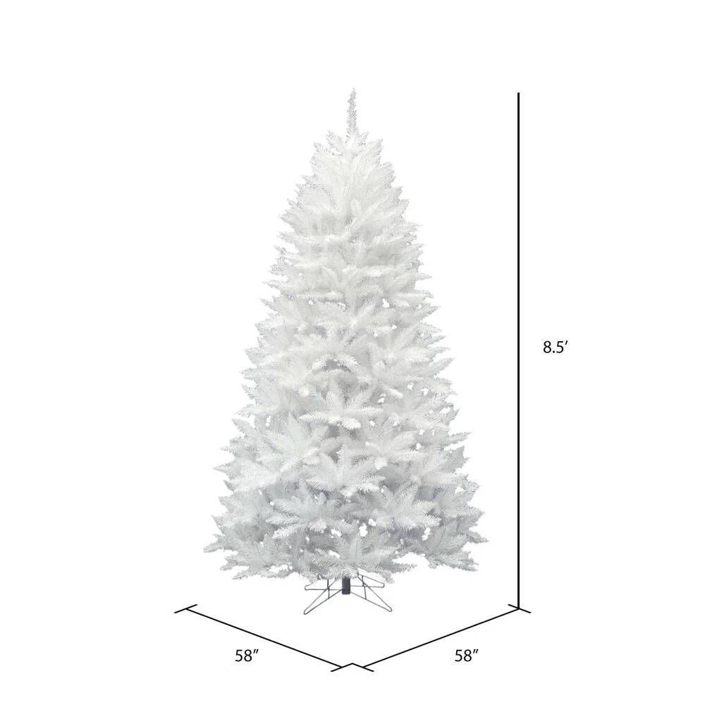 Vickerman 8.5' Sparkle White Spruce Artificial Christmas Tree Unlit - Cheap-Us