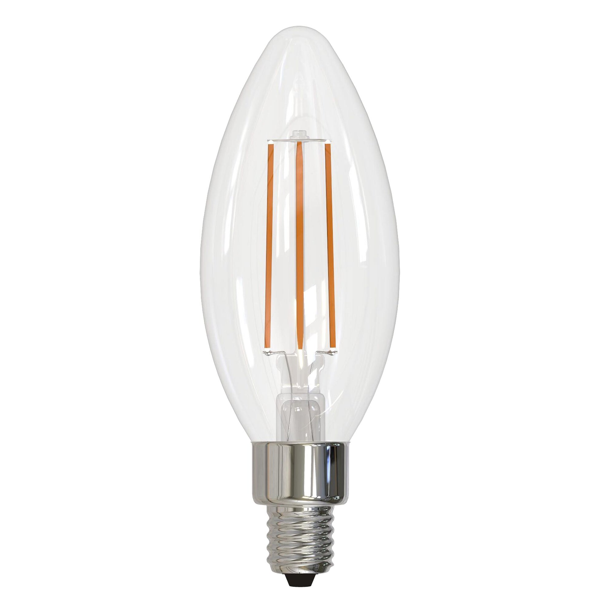 Bulbrite LED Filament 2.5 Watt Dimmable B11 Light Bulb with Clear finish and Candelabra (E12) Base - 2700K Warm White Light, 250 Lumens - Cheap-Us