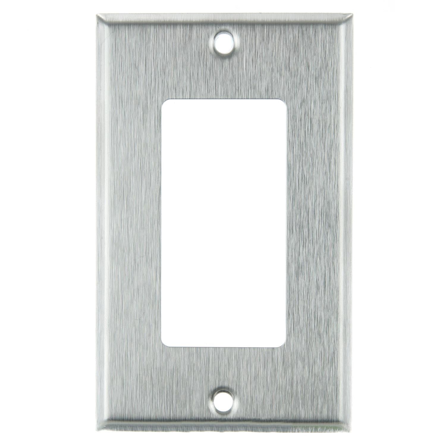 Sunlite E301/S 1 Gang Decorative Switch and Receptacle Plate, Steel - Cheap-Us