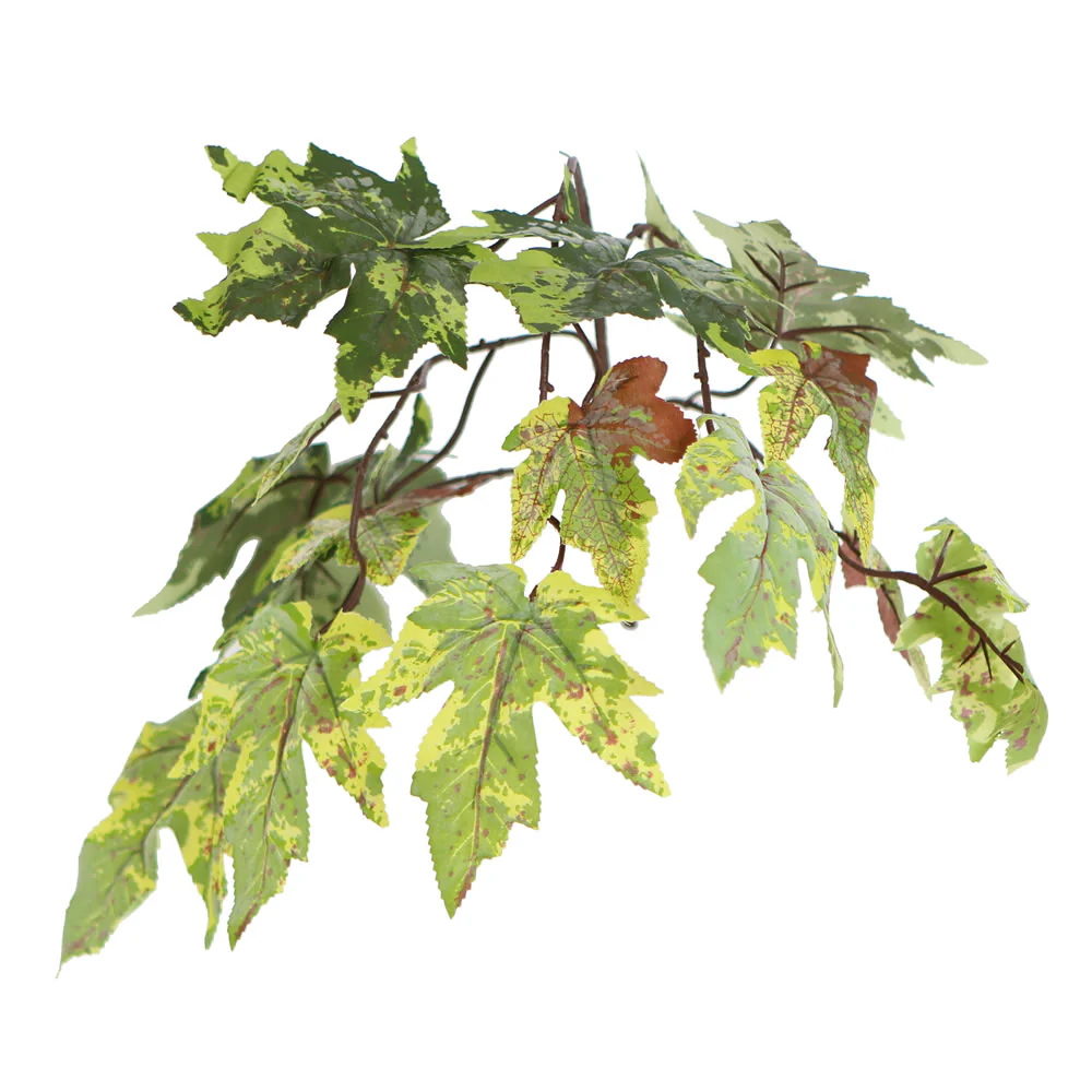 Vickerman 4' Artificial Frosted Maple Bush Black Plastic Pot. - Cheap-Us