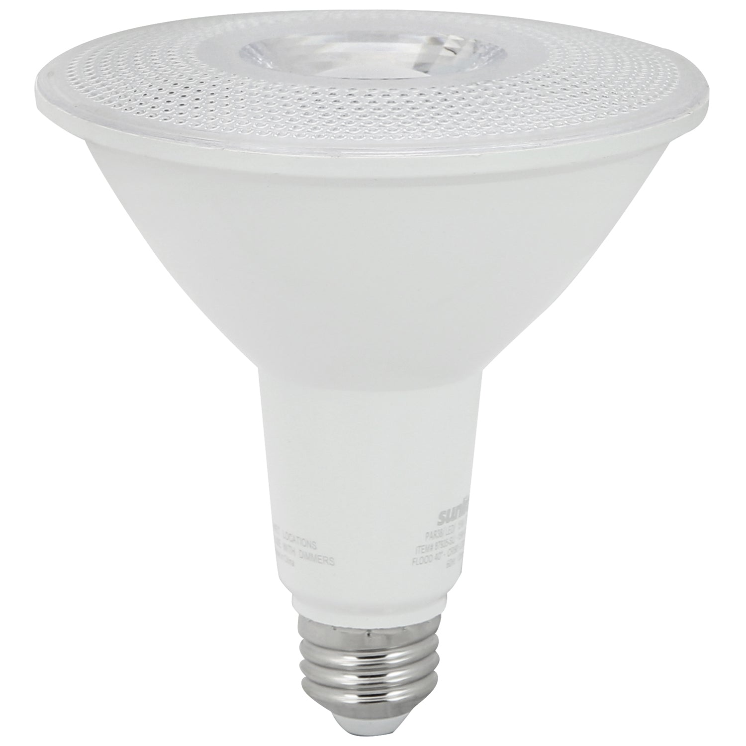 Sunlite 87935 LED PAR38 Long Neck Spotlight Bulb, 15 Watt (100W Halogen EQ), 1200 Lm, 40Â° Flood Beam, Medium E26 Base, 90 CRI, Waterproof, Dimmable, T20/T24/CEC & UL Listed, 3000K Warm White, 1 Count - Cheap-Us