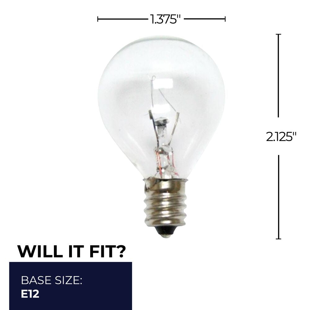 BULBRITE KRYPTON G11 CANDELABRA SCREW (E12) 25W DIMMABLE LIGHT BULB 2700K/WARM WHITE 20PK (461025) - Cheap-Us