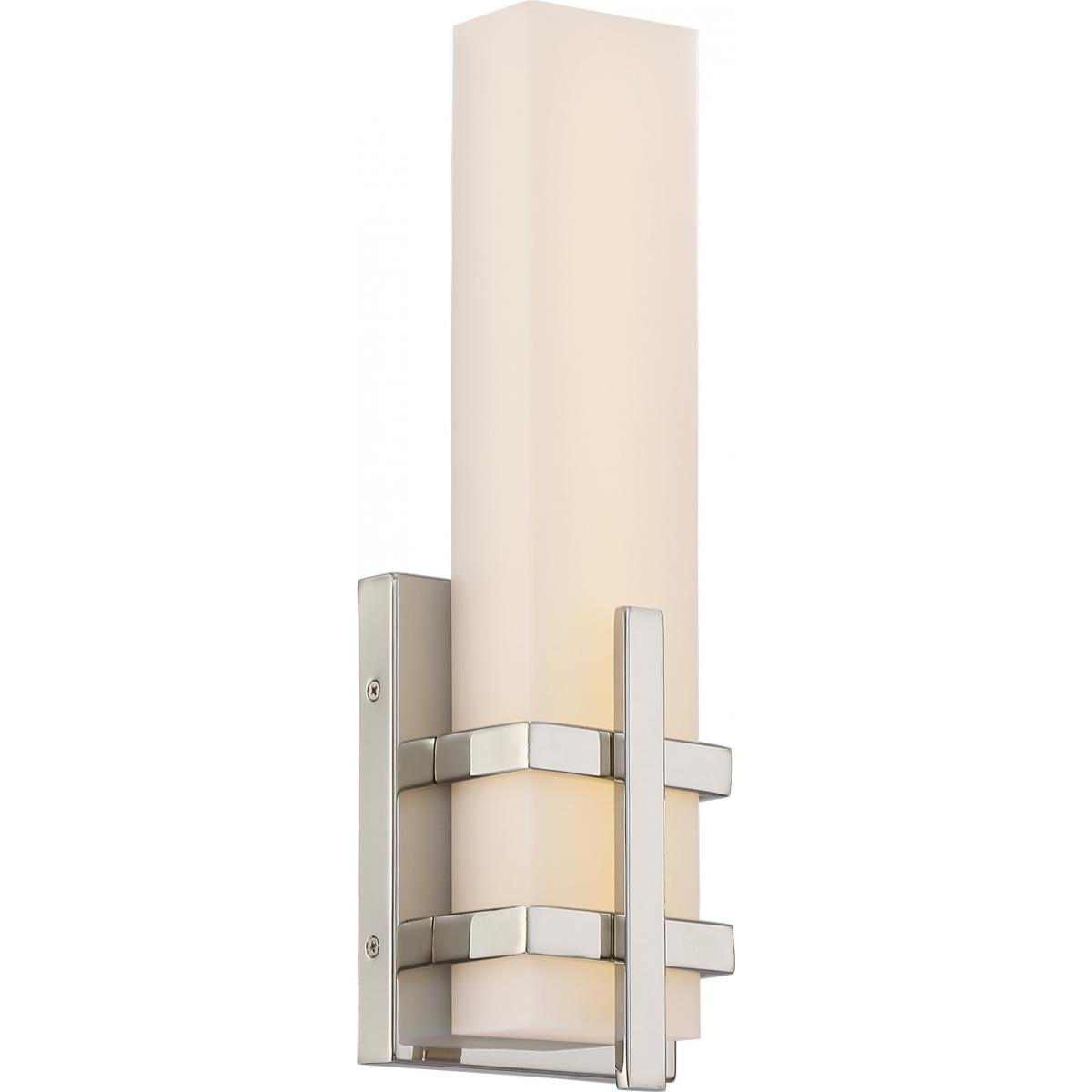 62-871 GRILL SINGLE LED WALL SCONCE Grill - LED Wall Sconce - Polished Nickel Finish - Cheap-Us