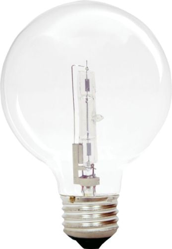 GE 12980-6 40 Watt Globe G25 Light Bulb, Crystal Clear, - Cheap-Us