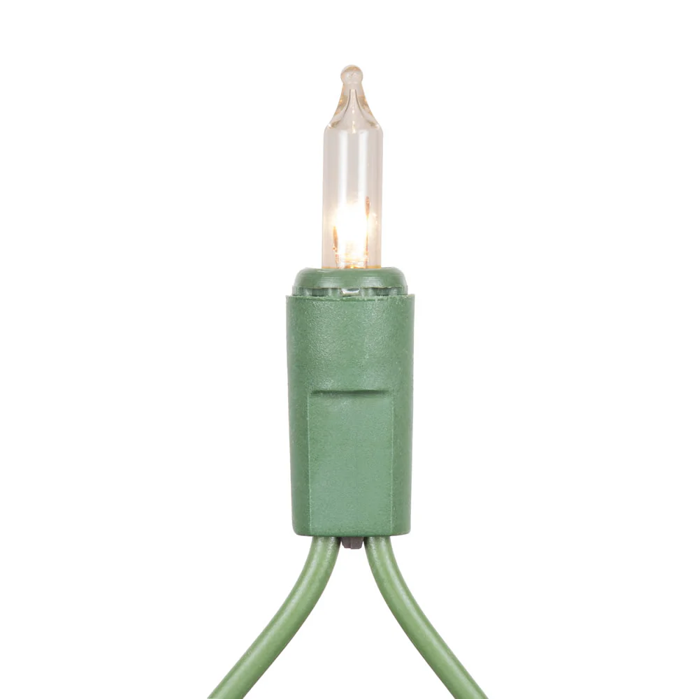 Vickerman 50 Clear Dura-lit Mini Light on Green Wire, 37' Christmas Light Strand - Cheap-Us