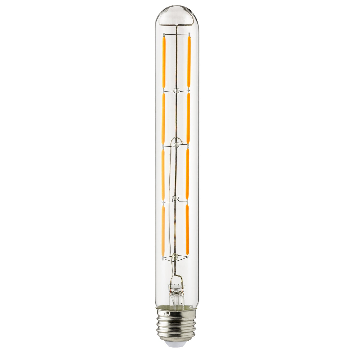 Sunlite LED Filament T10 Tubular Light Bulb, 6 Watts (60W Equivalent), 570 Lumens, Medium E26 Base, 120 Volts, Dimmable, 90 CRI, UL Listed, Title-20 Compliant, 2200K Amber, 5 Pack - Cheap-Us