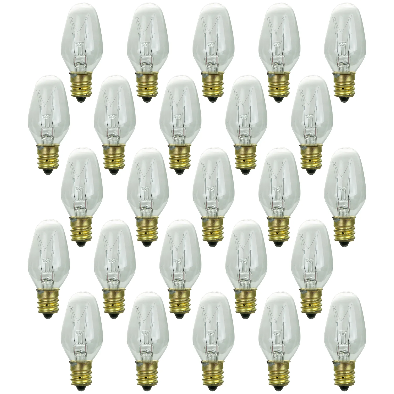 Sunlite 10 Watt C7 Night Light, Candelabra Base, Clear, 25 Pack - Cheap-Us