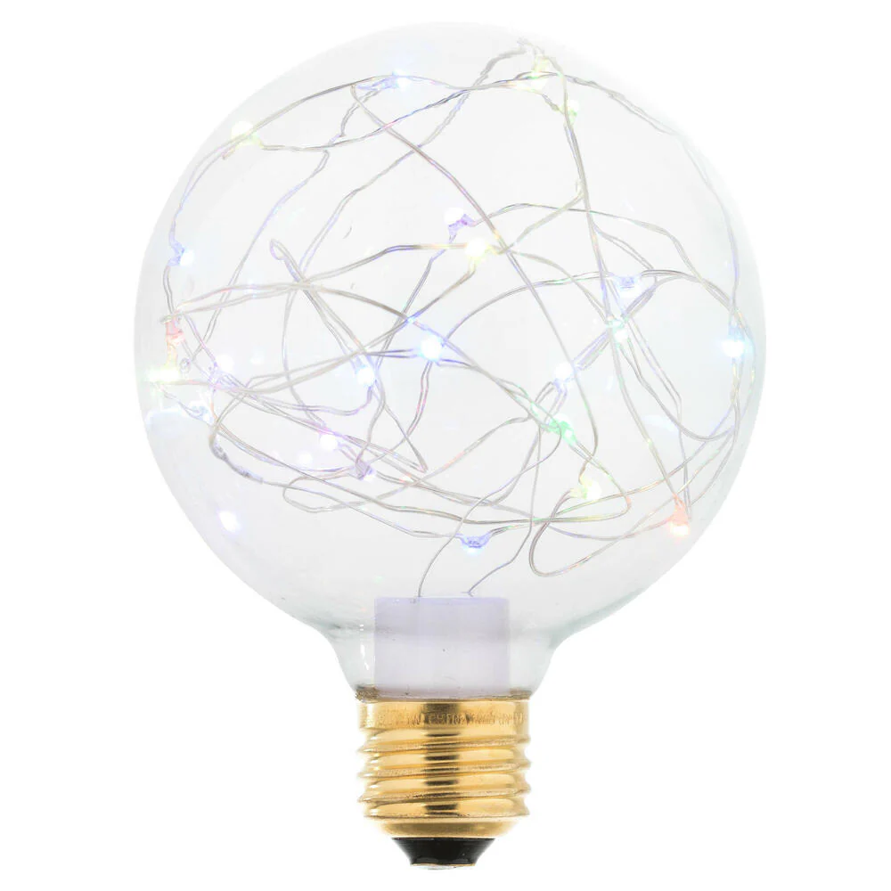 Vickerman 25Lt RGB Plastic G95 Fairy Lt Bulb E26 Brass Base 1Watt - Cheap-Us