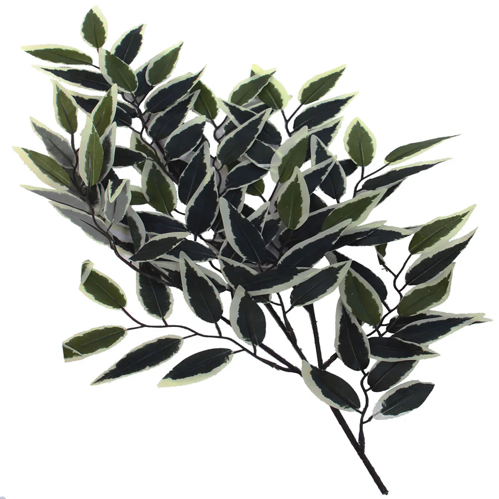 Vickerman 4' Artificial Variegated Smilax Bush Black Plastic Pot. - Cheap-Us