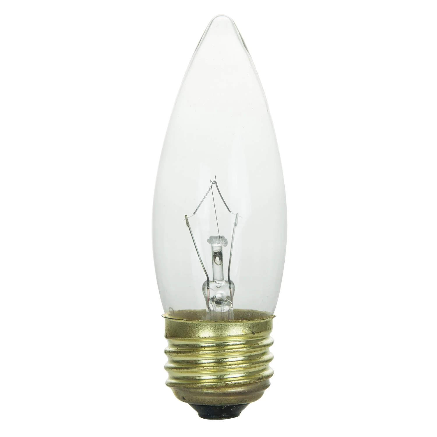 Sunlite 40 Watt Torpedo Tip Chandelier , Medium Base, Clear - Cheap-Us