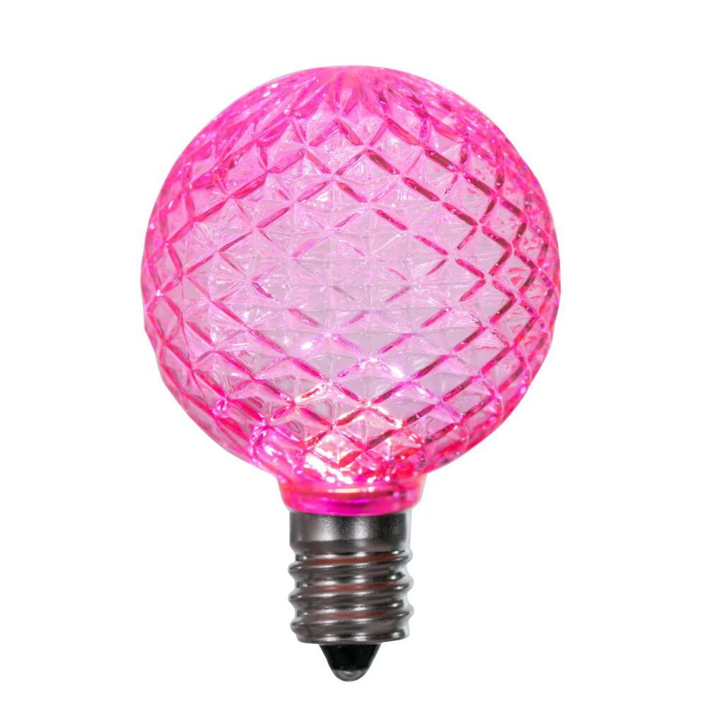 Vickerman G40 LED Pink Replacement Bulb package of 25 - Cheap-Us