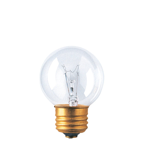 Bulbrite 25G16ECL 25 Watt Incandescent G16.5 Globe, Medium Base, Clear - Cheap-Us