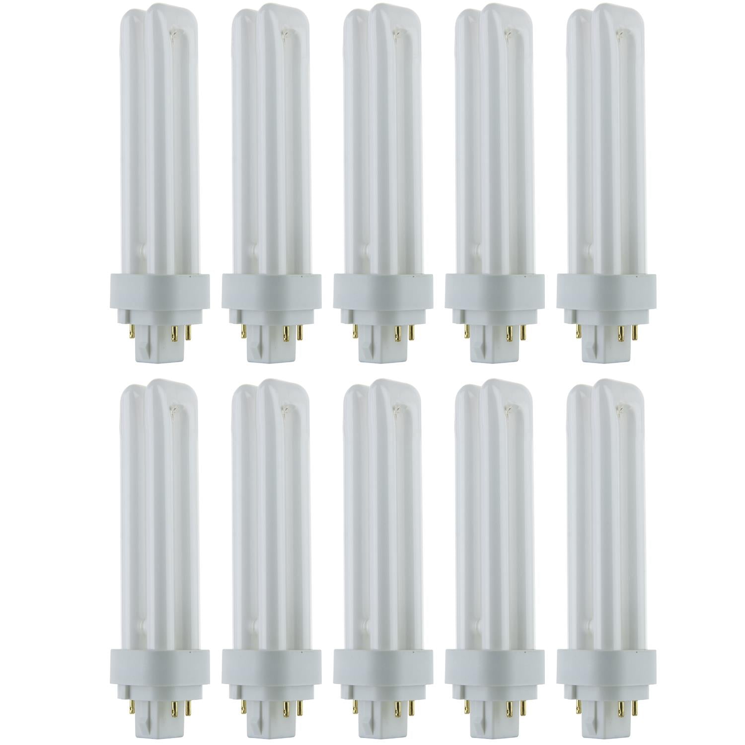 Sunlite 18 Watt PLD 4-Pin Double U-Shaped Twin Tube, G24Q-2 Base, Soft White - Cheap-Us