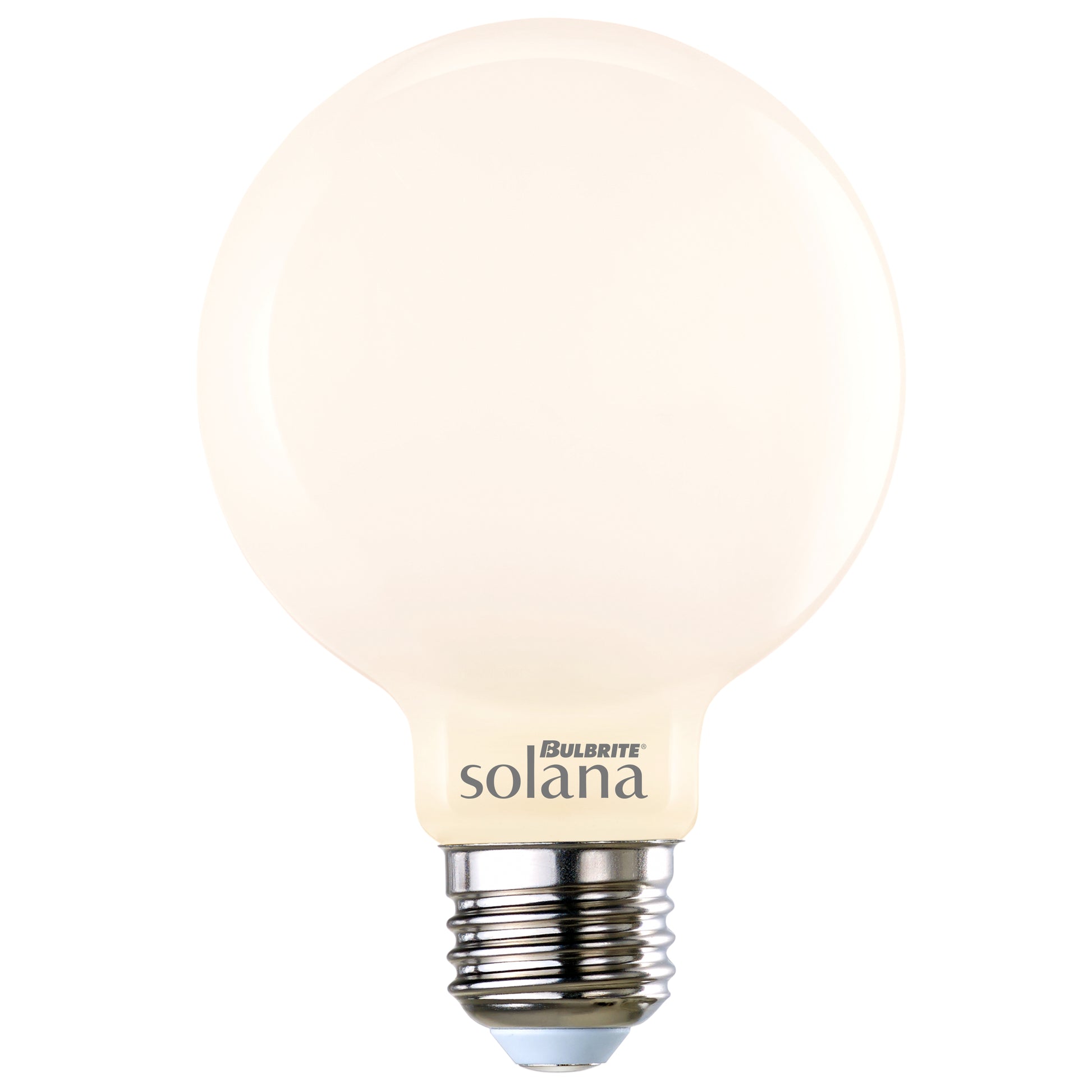 Bulbrite Solana 40 Watt Equivalent G25 Smart WiFi Connected 90CRI Globe LED Light Bulb, Milky Finish - Cheap-Us