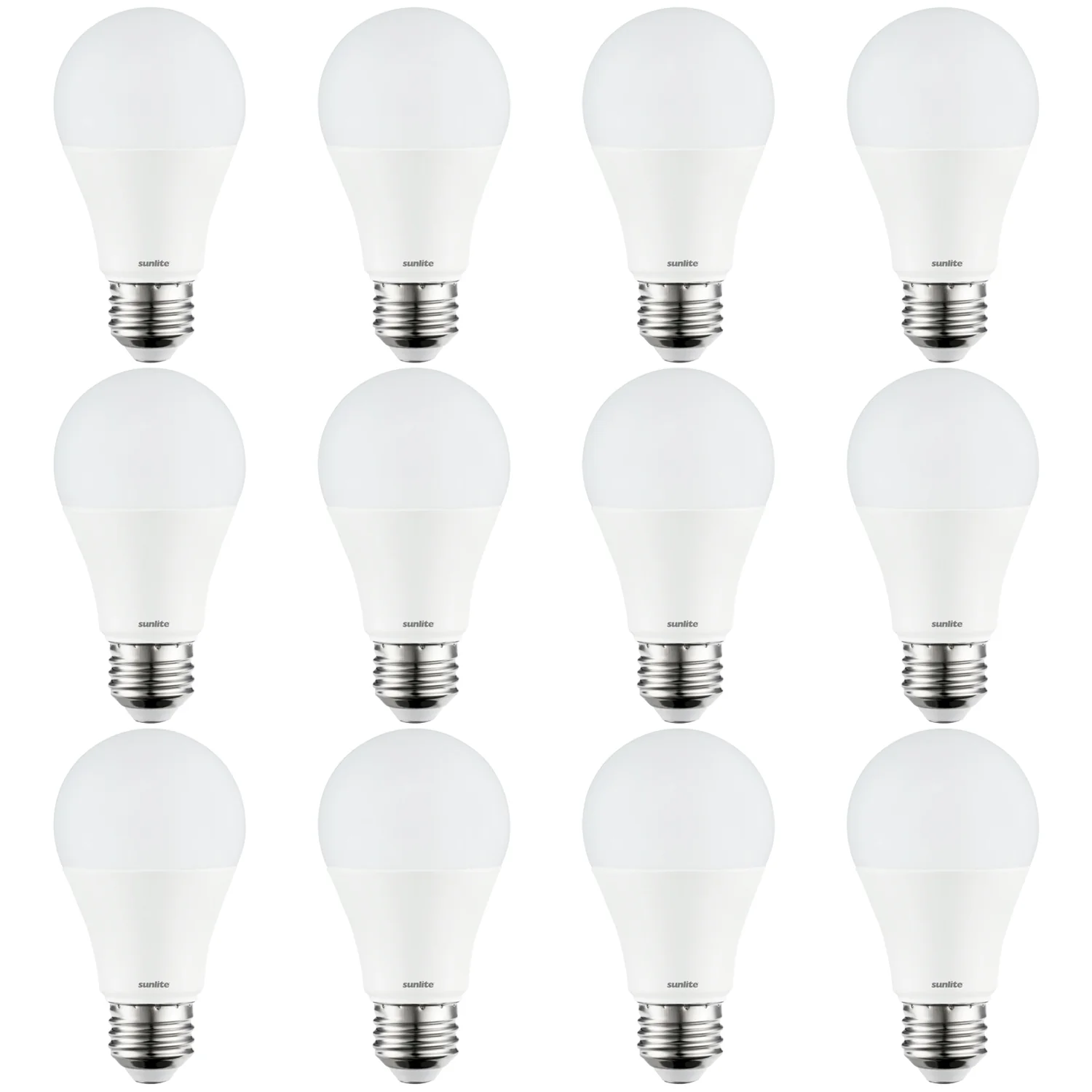 12 Pack Sunlite LED A19 Bulbs, 9 Watt (60 Watt Equivalent), 6500K Daylight, Non-dimmable - Cheap-Us