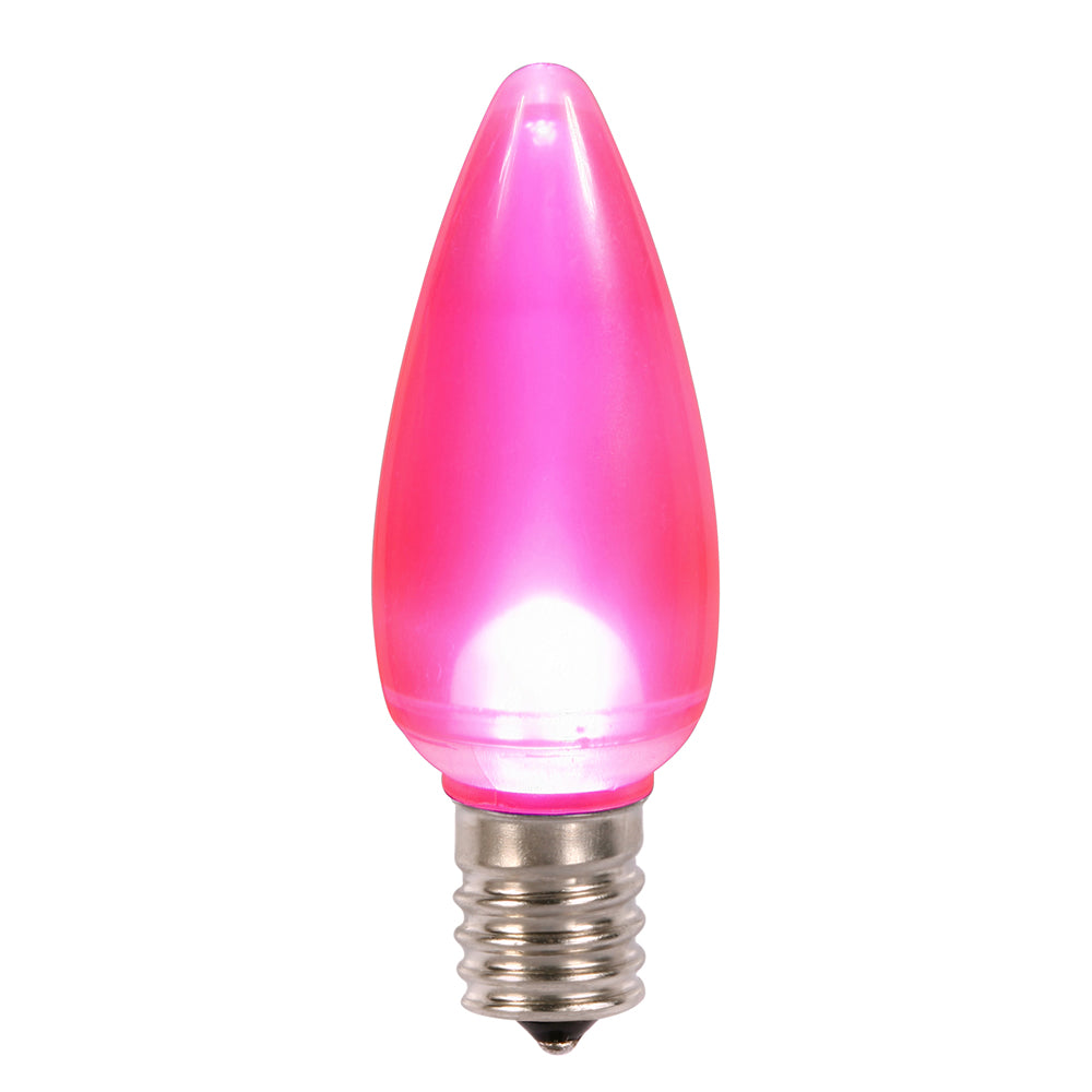 Vickerman C9 Ceramic LED Pink Twinkle Bulb  Nickel Base  120V .6 Watts 25 Bulbs per Pack - Cheap-Us