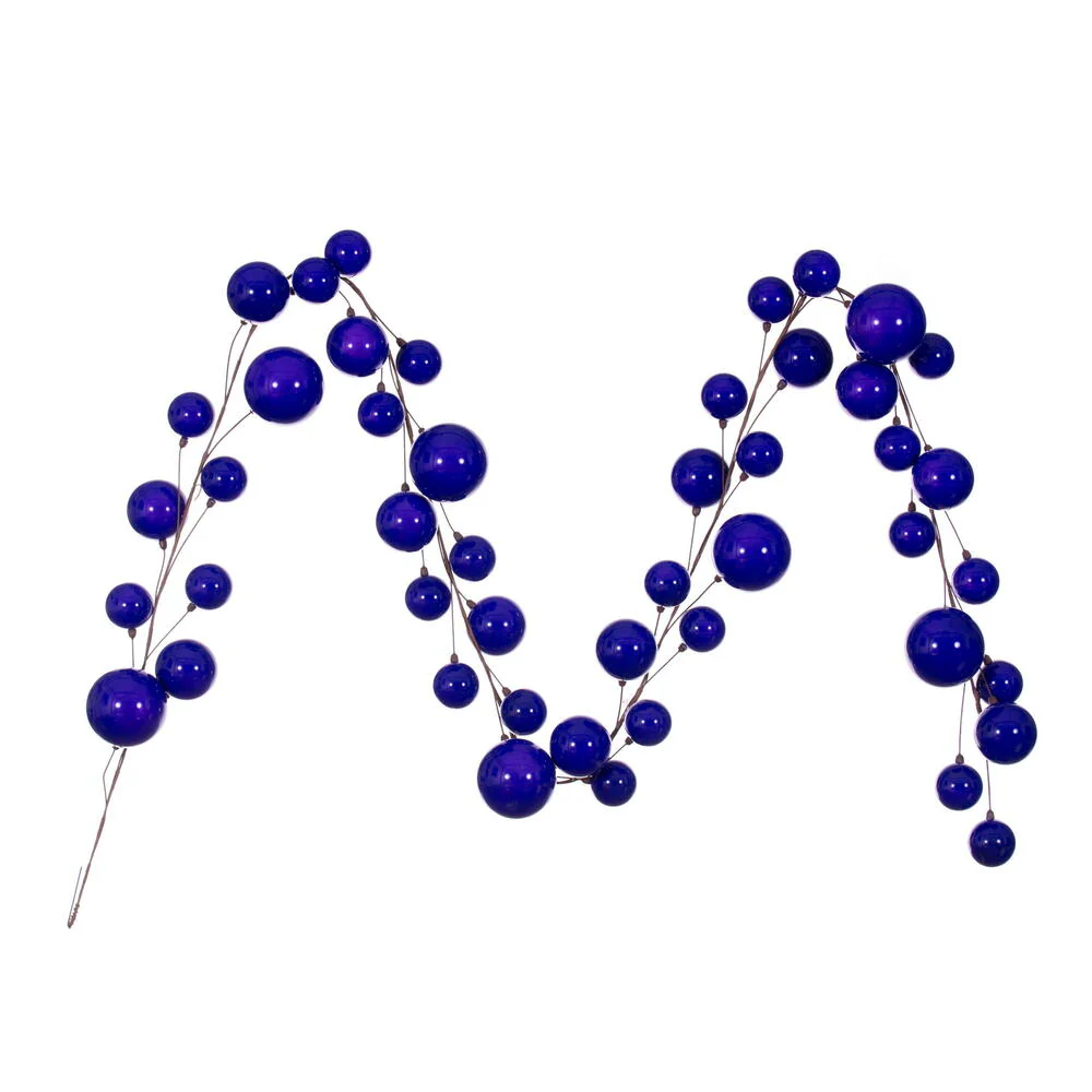 Vickerman 10' Purple Pearl Branch Ball Wire Garland. - Cheap-Us