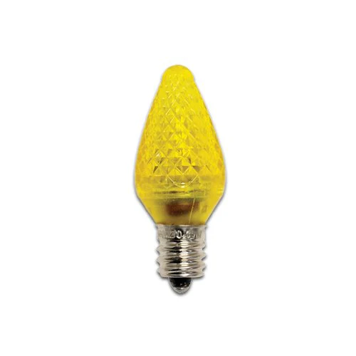 Bulbrite LED/C7Y-25PK 0.35 Watt LED C7 Christmas Light Replacement Bulbs, Candelabra Base, Yellow, 25-Pack - Cheap-Us