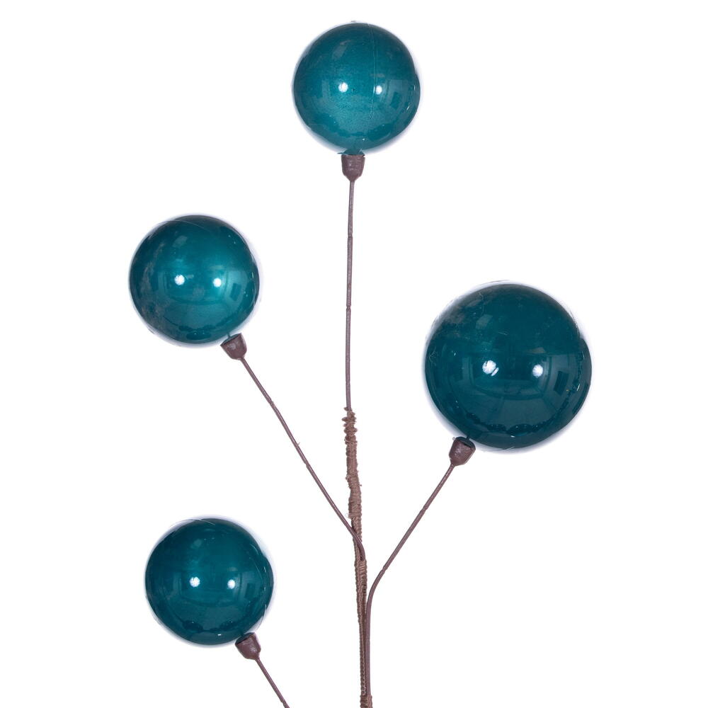 Vickerman 10' Dark Teal Pearl Branch Ball Wire Garland. - Cheap-Us