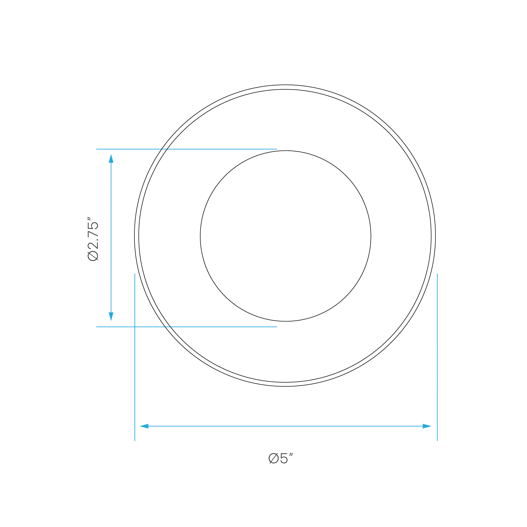 Luxrite 3-4 Inch Trim Replacement - Round Brushed Nickel (LR24984) - Cheap-Us