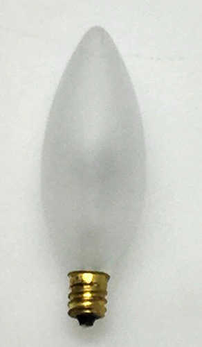 Bulbrite 60CTW/32/3 60 Watt Incandescent B10 Torpedo Chandelier Bulb, Candelabra Base, White - Cheap-Us