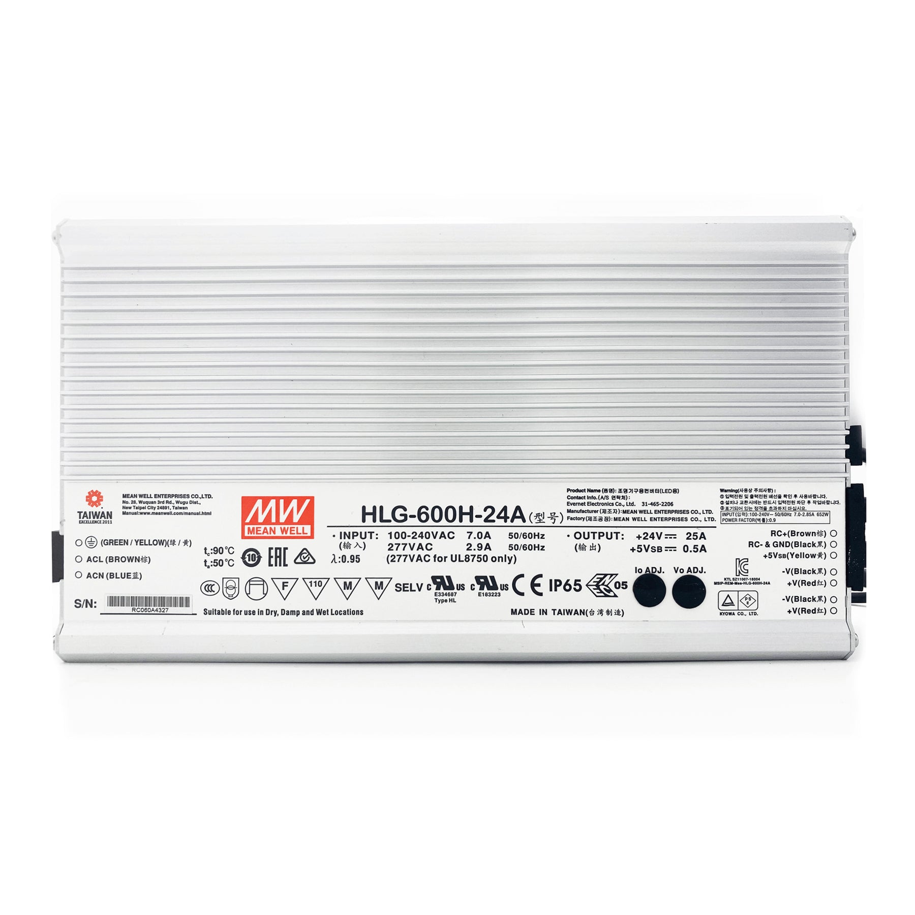 Light Blue USA Mean Well Power Supply, 600W Electronic Driver, 24V - Cheap-Us