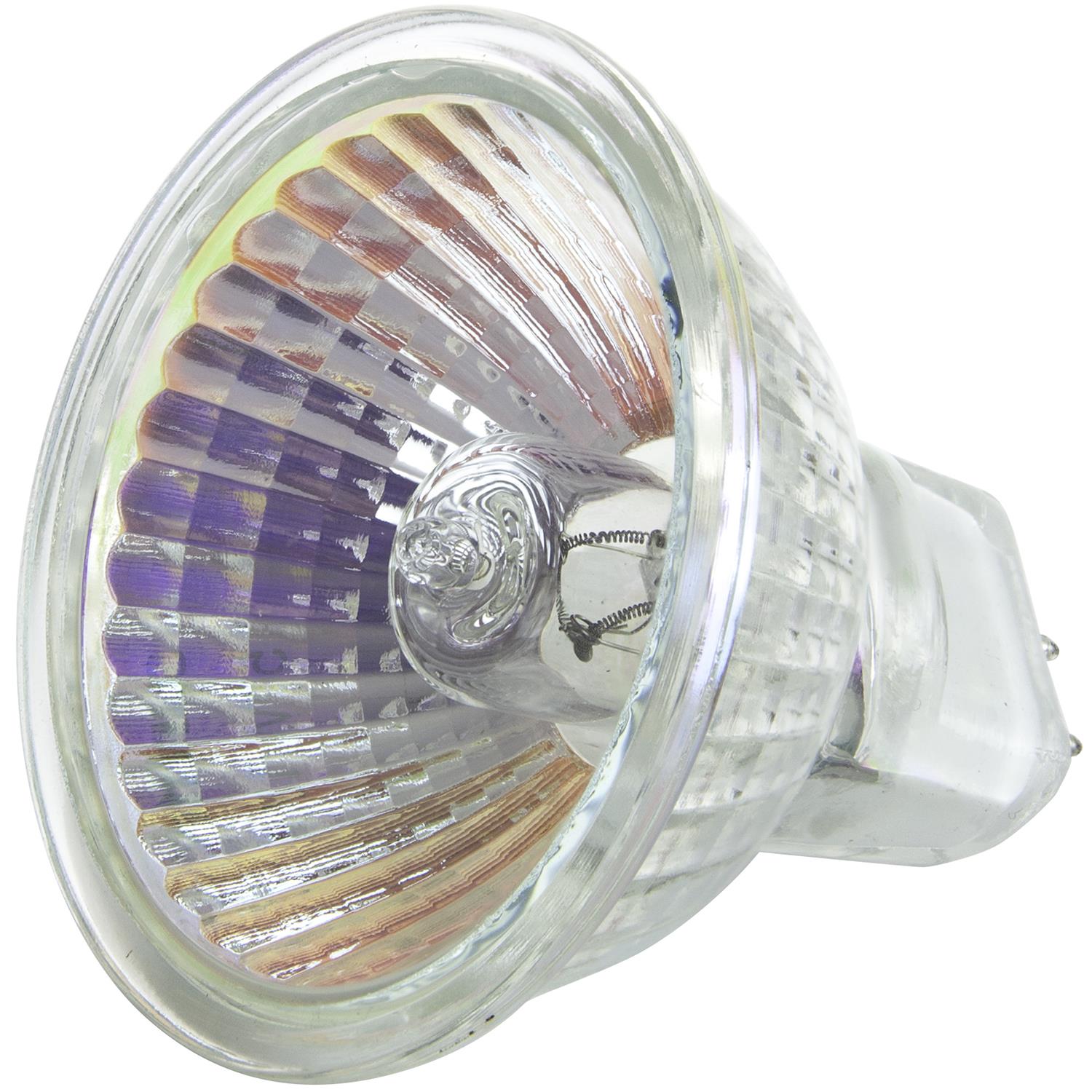 Sunlite 50 Watt, 38° Flood, MR16 Mini Reflector with Cover Guard, GU5.3 Bi-Pin Base - Cheap-Us