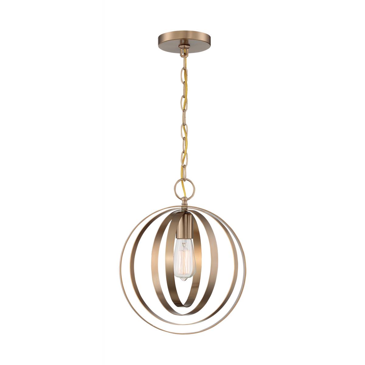 60-7056 PENDLETON 1LT PENDANT Pendleton - 1 Light Pendant with- Burnished Brass Finish - Cheap-Us