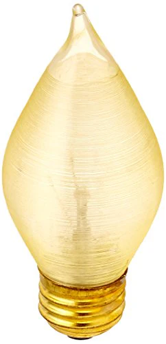 Bulbrite 40C15A 40 Watt Incandescent C15 Spunlite Chandelier Bulb, Medium Base, Amber - Cheap-Us