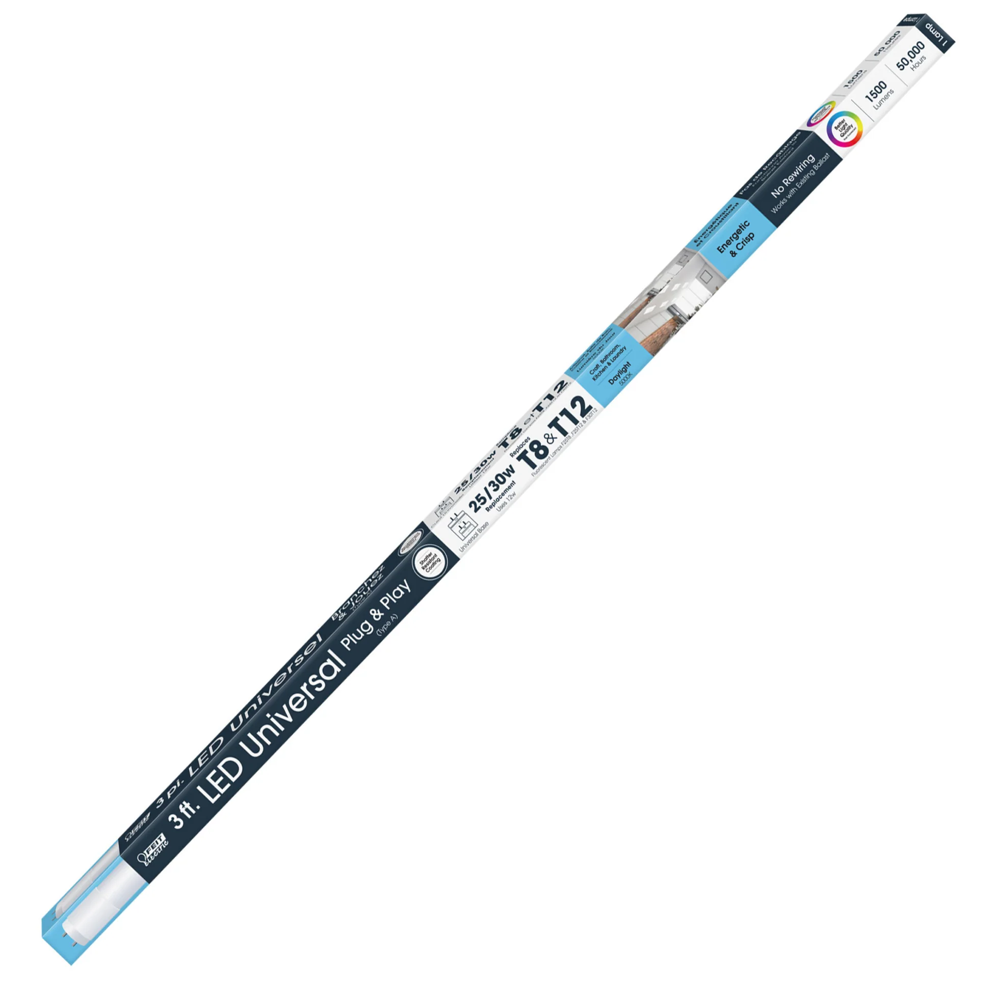 3 ft. T8/T12 5000K Plug & Play LED - Cheap-Us