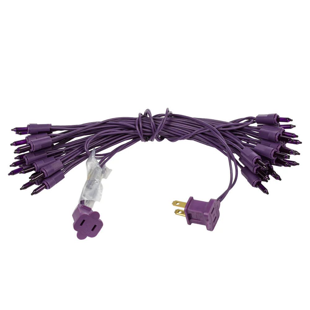 Vickerman 35 Purple Dura-lit Mini Light on Purple Wire, 26' Christmas Light Strand - Cheap-Us