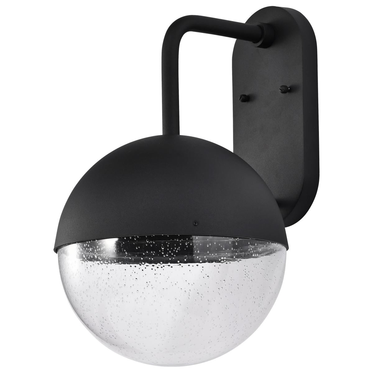62-1618 ATMOSPHERE 10W LED LG WL LANT Atmosphere; 10W LED; Large Wall Lantern; Matte Black with Clear Seeded Glass - Cheap-Us