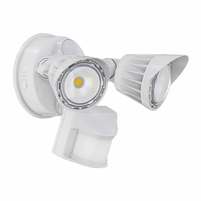 Westgate LED Security Lights With PIR Sensor, 120VAC, 180° Sensor, 100° Beam Angle (120° 28W) 80% Dim (Or Off) When No Motion Detected, Outdoor Lighting, 20W, 1900 Lumens, 5000K, White Finish, 0% Dim (Or Off) When Motion Detected - Cheap-Us