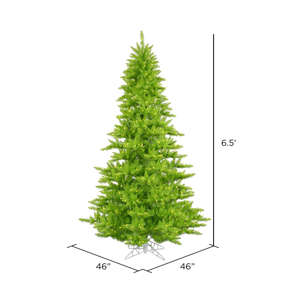 Vickerman 6.5' Lime Fir Artificial Christmas Tree Lime  Dura-lit LED Lights - Cheap-Us
