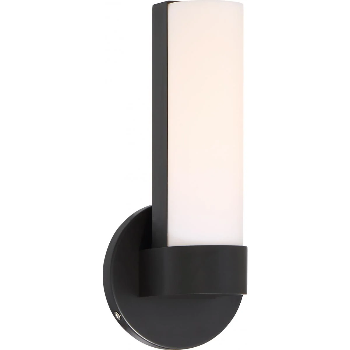 62-741 BOND SINGLE LED VANITY Bond - Single LED Small Sconce with White Acrylic Lens - Aged Bronze Finish - Cheap-Us