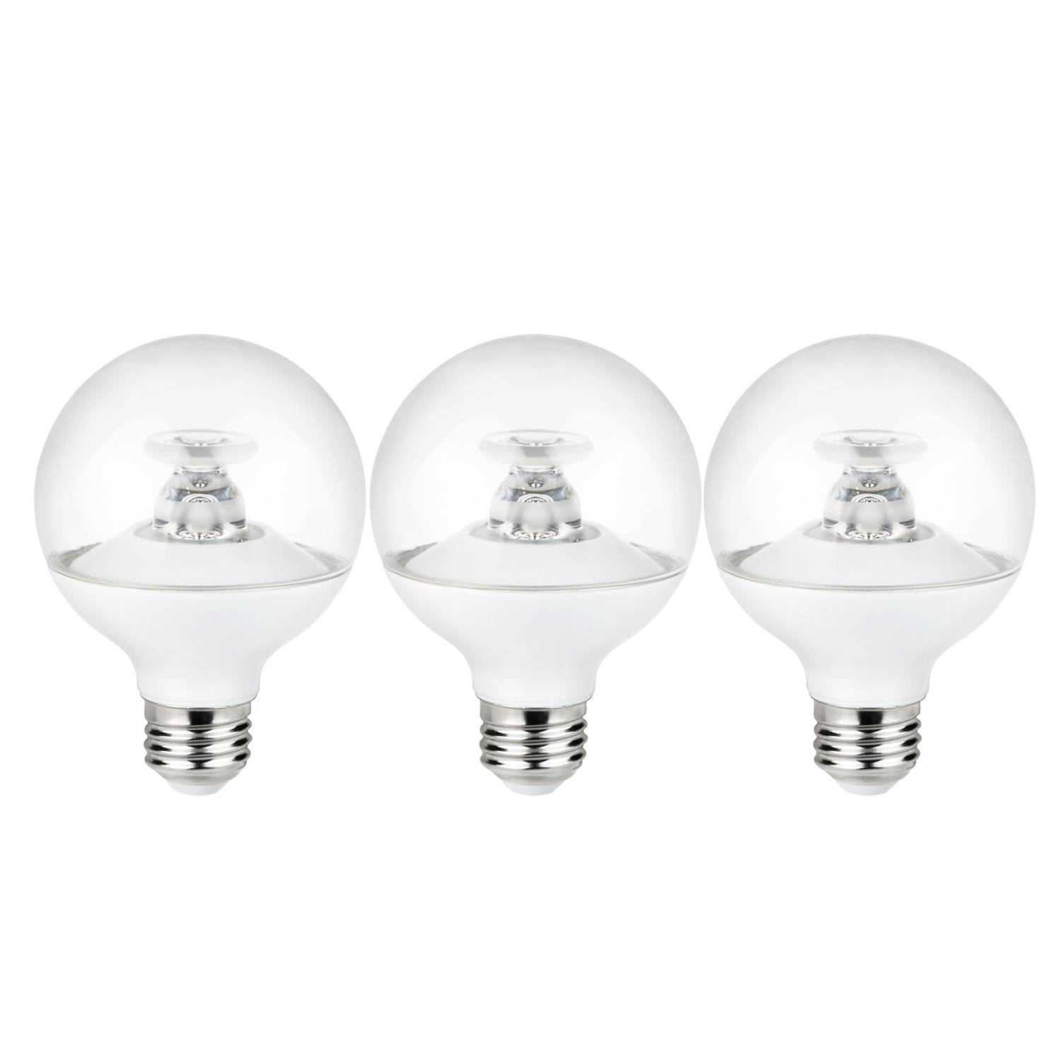 Sunlite G25/LED/7W/D/CL/ES/27K LED G25 Globe 7W (60W Relacement) Clear Light Bulb Medium (E26) Base, 2700K Warm White Light - Cheap-Us