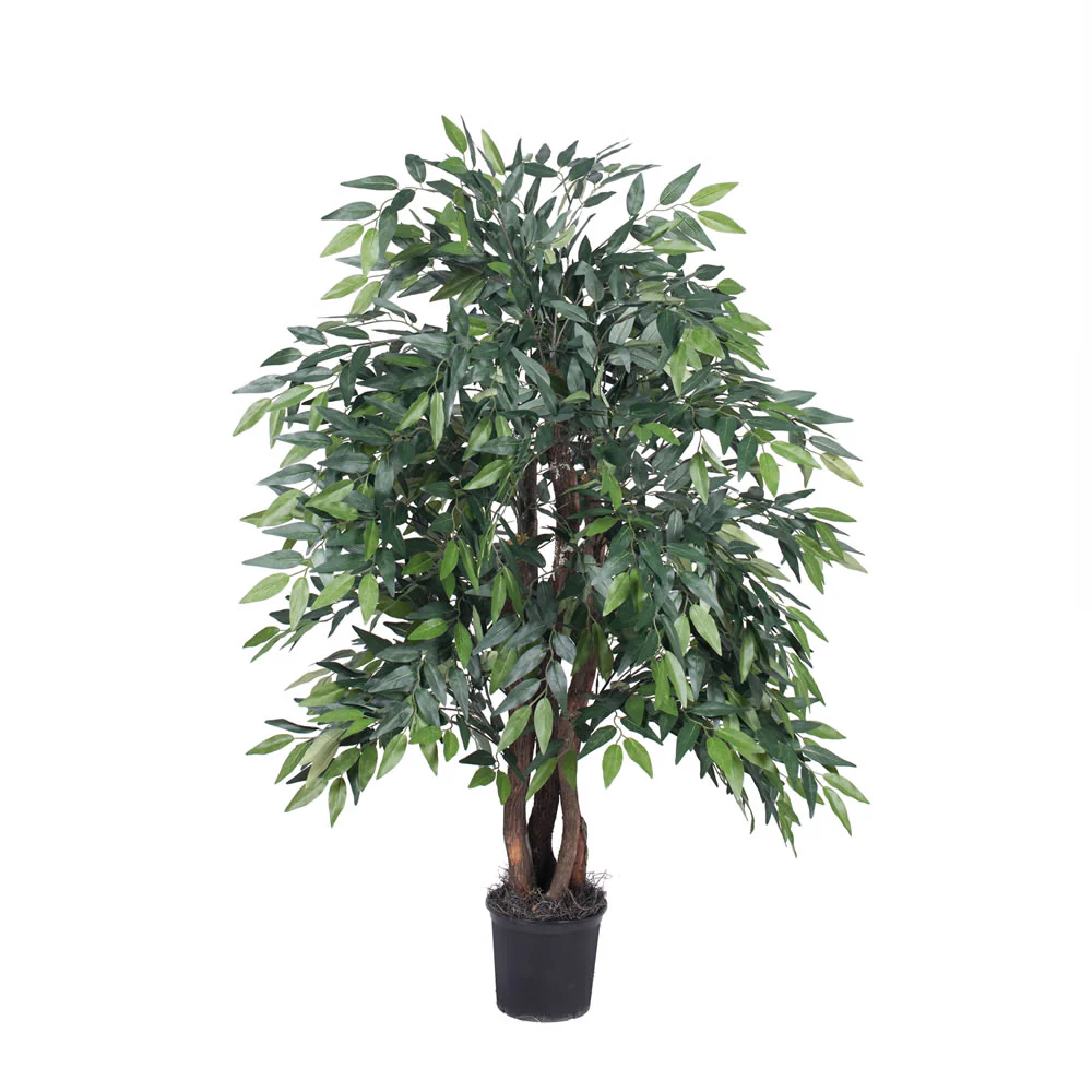 Vickerman 4' Artificial Green Smilax Extra Full Bush Black Plastic Pot. - Cheap-Us