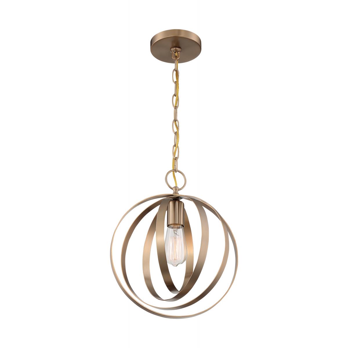60-7056 PENDLETON 1LT PENDANT Pendleton - 1 Light Pendant with- Burnished Brass Finish - Cheap-Us